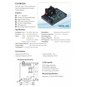 Automatikus fesz&uuml;lts&eacute;gszab&aacute;lyoz&oacute; GAVR-12A 12A h&aacute;romf&aacute;zis&uacute; gener&aacute;torhoz