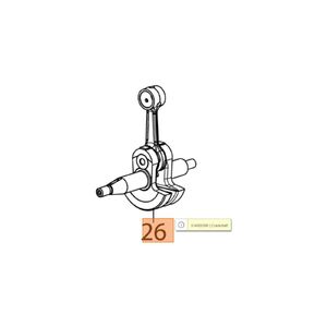 Oleo-Mac BC 530, 540, 550, BCF 530, 540, 550 főtengely